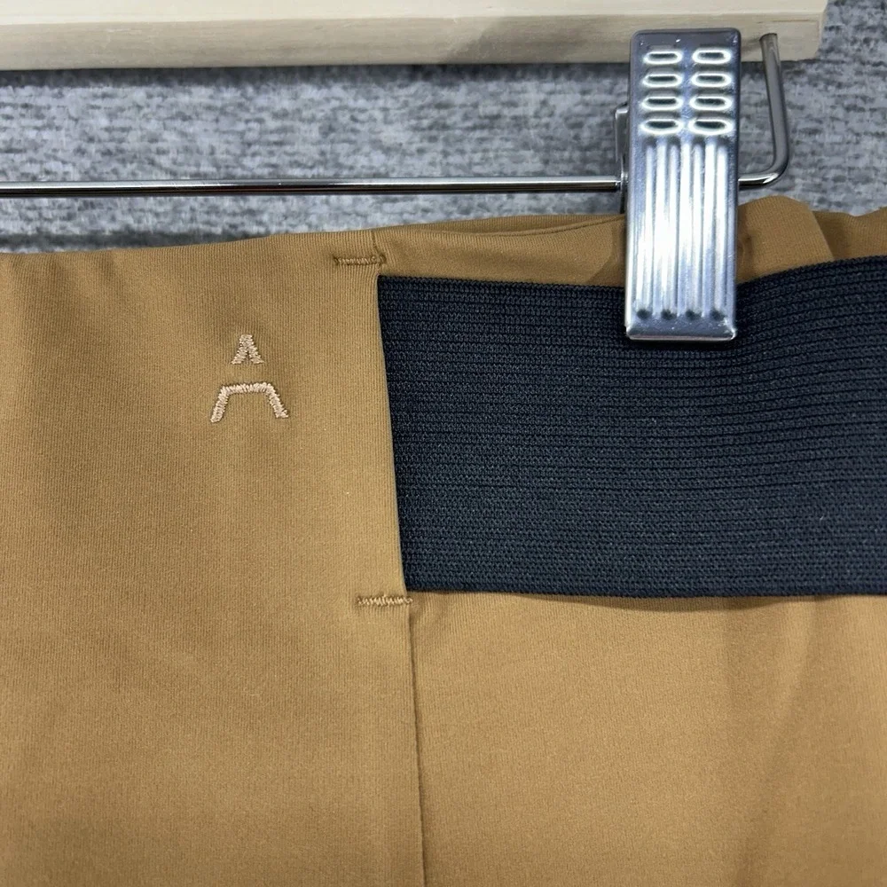 Aday Pleated Pants Women Size XL Brown Stretch Pull On Casual - Picture 4 of 11